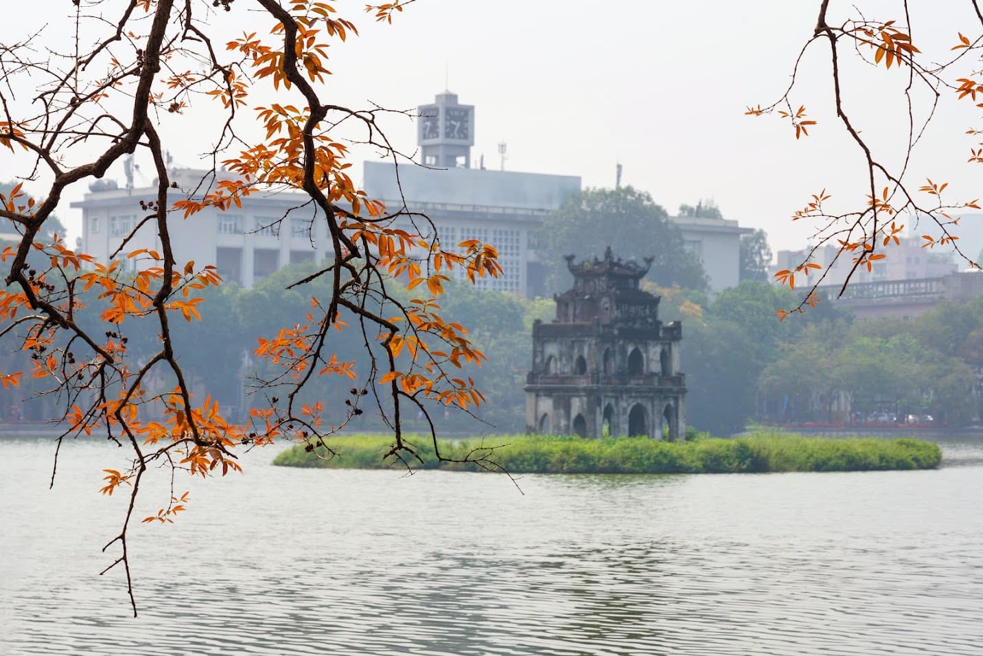 Hoan Kiem Lake view in Hanoi